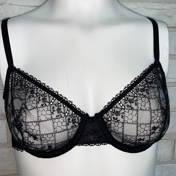 GapBody Black Lace Underwire Bra - Picture 1 of 4